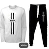 2 Pcs Unisex Dri Fit Printed Sweatshirt Track Suit